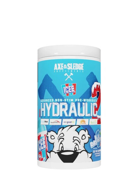 Hydraulic V2 Non-Stim Pre-Workout, ICEE Blue Raspberry - 450g | Axe & Sledge