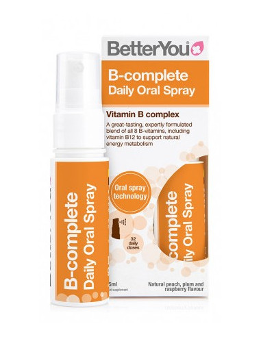 B-complete Daily Oral Spray, Natural Peach,...