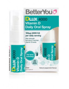 DLux 4000 Daily Vitamin D Oral Spray, Natural Peppermint...