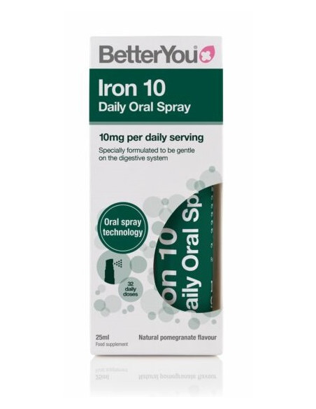 Iron 10 Daily Oral Spray (10mg), Pomegranate - 25 ml. | BetterYou
