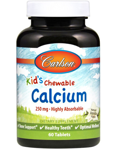 Kid's Chewable Calcium, 250mg Natural Vanilla -...