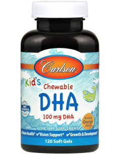 Kid's Chewable DHA, 100mg Orange - 120 softgels | Carlson...