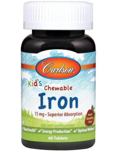Kid's Chewable Iron, 15mg Strawberry - 60...