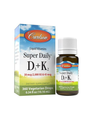 Super Daily D3 + K2, 2000 IU - 10 ml. | Carlson...