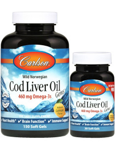 Wild Norwegian Cod Liver Oil Gems, 460mg - 150 + 30...
