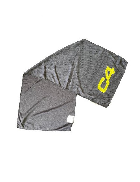 C4 Alpha Fitness Towel, Black & Yellow - 80 x 30cm | Cellucor