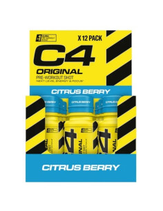 C4 Original Pre-Workout Shot, Citrus Berry - 12 x 60 ml....