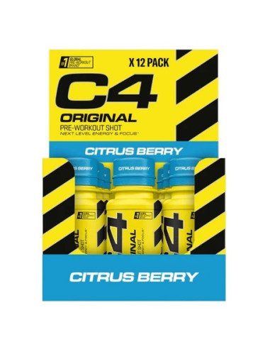 C4 Original Pre-Workout Shot, Citrus Berry - 12...