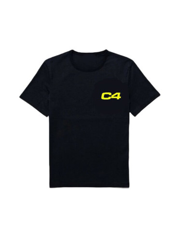C4 T-Shirt, Black & Yellow Logo - Large | Cellucor