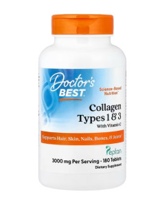 Collagen Types 1 and 3 with Peptan and Vitamin C, 1000mg...