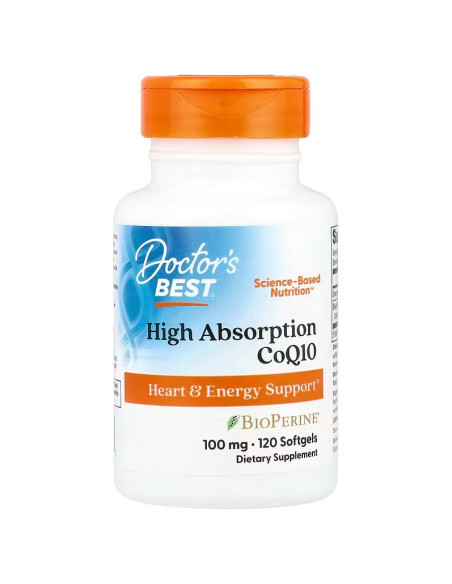 High Absorption CoQ10 with BioPerine, 100mg - 120 softgels | Doctor's Best
