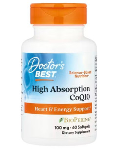 High Absorption CoQ10 with BioPerine, 100mg - 60 softgels...