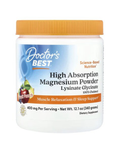 High Absorption Magnesium Powder, Fruit Punch - 340g |...