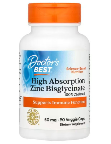 High Absorption Zinc Bisglycinate, 50mg - 90...