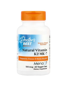 Natural Vitamin K2 MK7 with MenaQ7, 100mcg - 60 vcaps |...