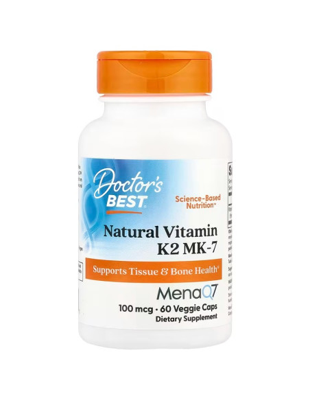 Natural Vitamin K2 MK7 with MenaQ7, 100mcg - 60 vcaps | Doctor's Best