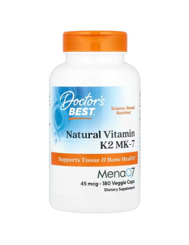 Natural Vitamin K2 MK7 with MenaQ7, 45mcg - 180...