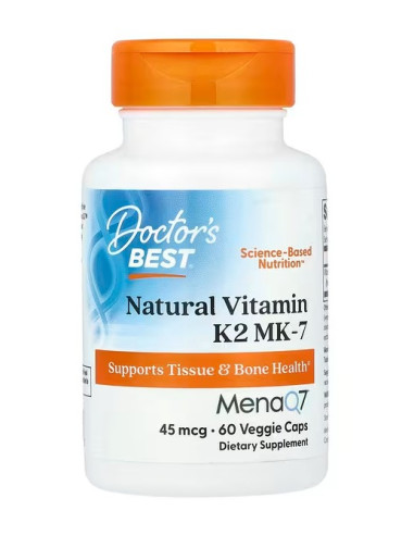 Natural Vitamin K2 MK7 with MenaQ7, 45mcg - 60...