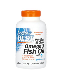Purified & Clear Omega 3 Fish Oil, 1000mg - 120 marine...