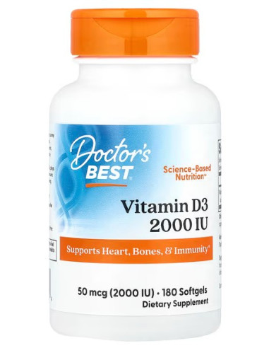 Vitamin D3, 2000 IU - 180 softgels | Doctor's Best