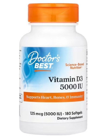 Vitamin D3, 5000 IU - 180 softgels | Doctor's Best