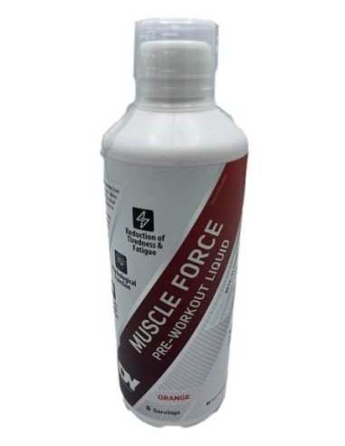 Muscle Force Liquid Pre-Workout, Orange - 500...