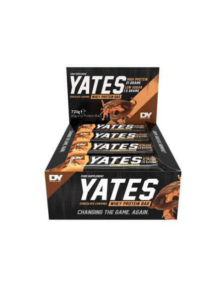 Yates Protein Bar, Chocolate Caramel - 12 x 60g | Dorian Yates