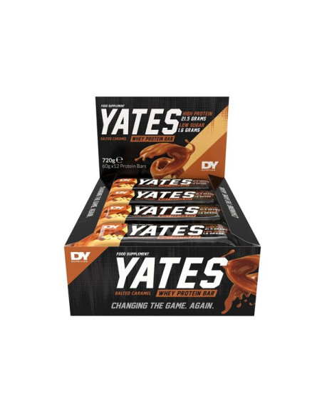 Yates Protein Bar, Salted Caramel - 12 x 60g | Dorian Yates