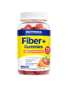 Fiber+ Gummies, Blood Orange - 90 gummies | Enzymedica
