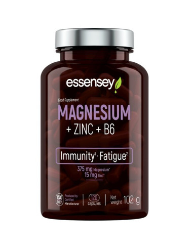 Magnesium + Zinc + B6 - 120 caps | Essensey