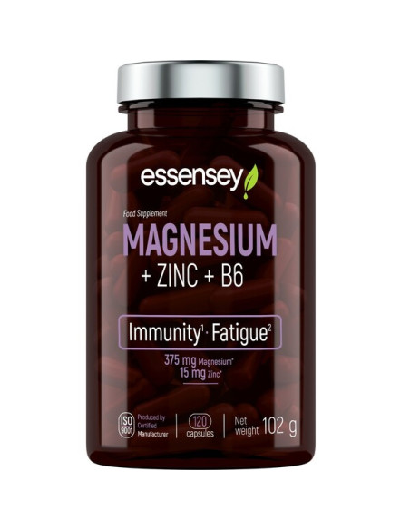 Magnesium + Zinc + B6 - 120 caps | Essensey