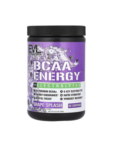 BCAA Energy + Electrolytes, Grape Splash - 345g | EVLution Nutrition