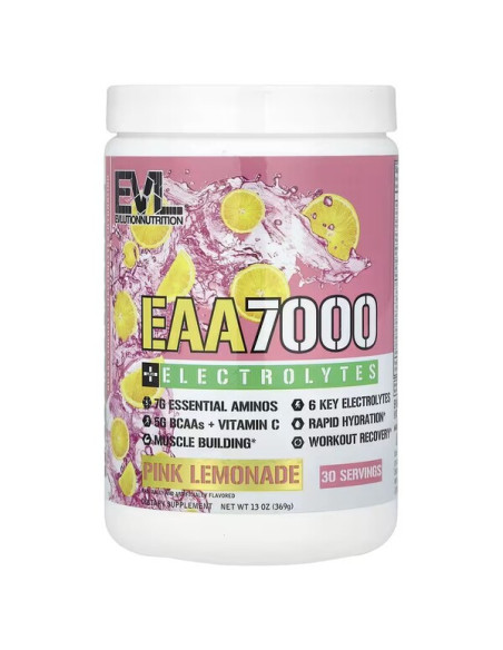 EAA 7000 + Electrolytes, Pink Lemonade - 369g | EVLution Nutrition