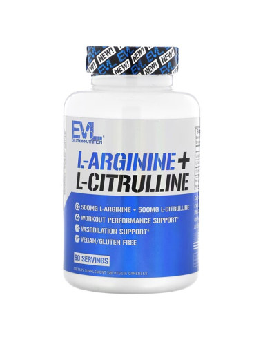 L-Arginine + L-Citrulline, Capsules - 120 vcaps...