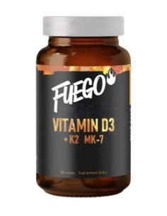 Vitamin D3+K2 MK-7 - 90 vcaps | Fuego