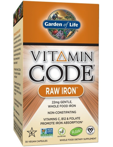 Vitamin Code Raw Iron - 30 vegan caps | Garden...