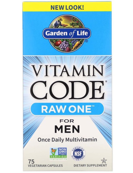 Vitamin Code RAW ONE for Men - 75 vcaps | Garden of Life