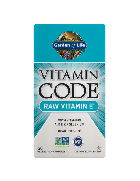 Vitamin Code Raw Vitamin E - 60 vcaps | Garden of Life