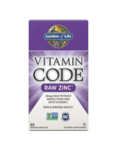 Vitamin Code Raw Zinc - 60 vegan caps  | Garden of Life