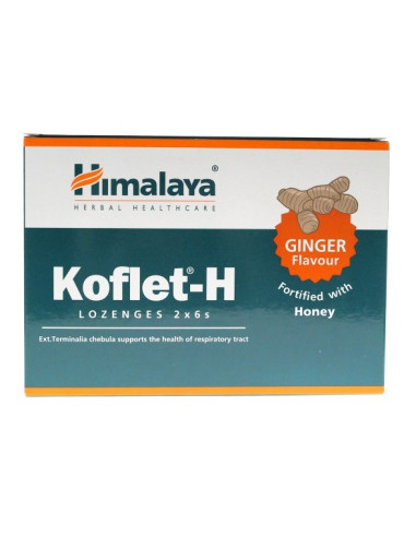 Koflet-H, Ginger - 12 lozenges | Himalaya