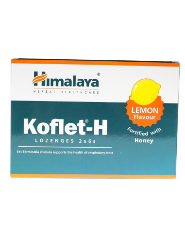 Koflet-H, Lemon - 12 lozenges | Himalaya