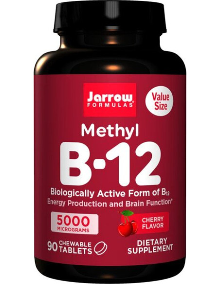 Methyl B-12, 5000mcg (Cherry) - 90 chewable tabs | Jarrow Formulas