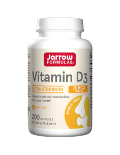 Vitamin D3, 25mcg - 200 softgels | Jarrow Formulas