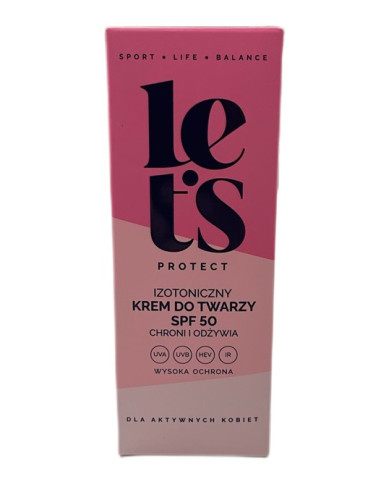 Izotoniczny Krem Do Twarzy SPF 50 - 50 ml. | Let's