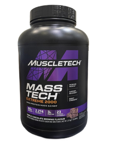 Mass-Tech Extreme 2000, Triple Chocolate Brownie - 2720g | MuscleTech
