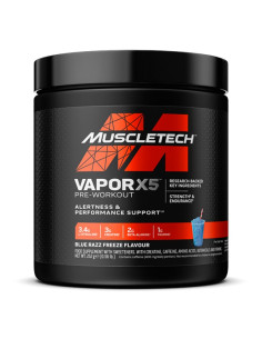 Vapor X5 Pre-Workout, Blue Razz Freeze - 252g | MuscleTech