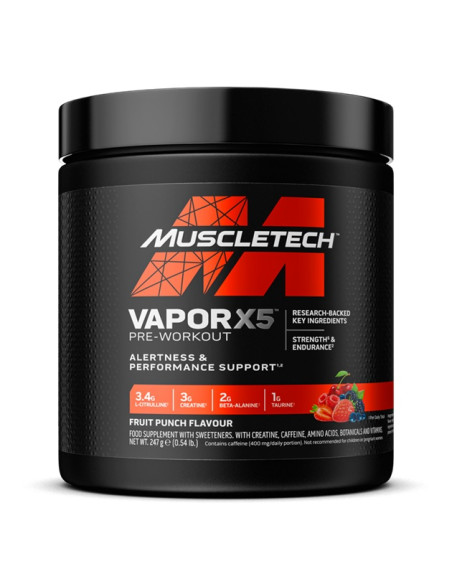 Vapor X5 Pre-Workout, Fruit Punch - 247g | MuscleTech
