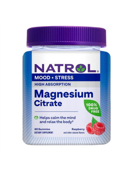 High Absorption Magnesium Citrate, Raspberry - 60 gummies | Natrol