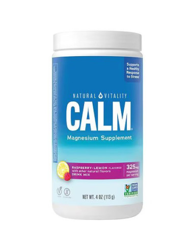 Calm Magnesium Powder, Raspberry Lemon - 113g |...