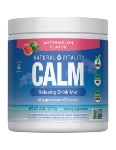Calm Magnesium Powder, Watermelon - 226g | Natural Vitality